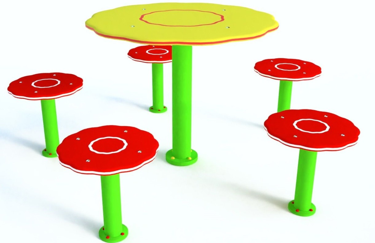 Столик с 5 стульчиками PlayPark F-5
