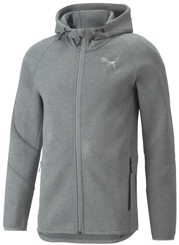 Hanorac pentru bărbați Puma Evostripe Full-Zip Hoodie Medium Gray Heather S