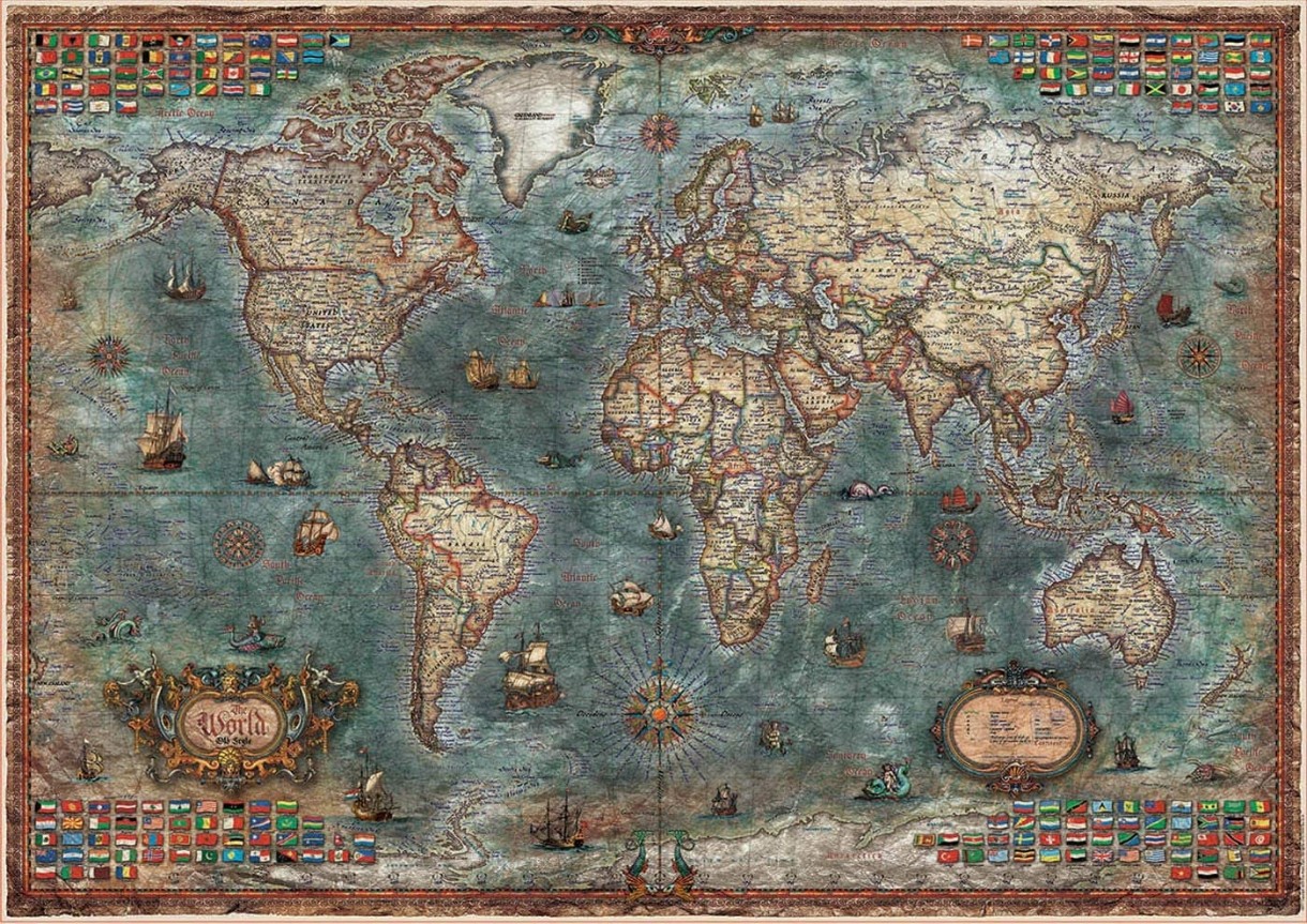 Пазл Educa 8000 Historical World Map (18017)