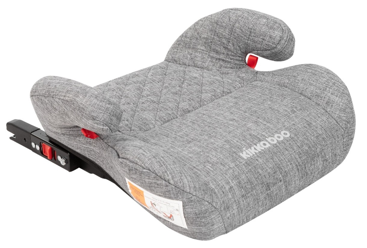 Scaun auto înălțător pentru copii Kikka Boo Groovy Isofix Dark Grey
