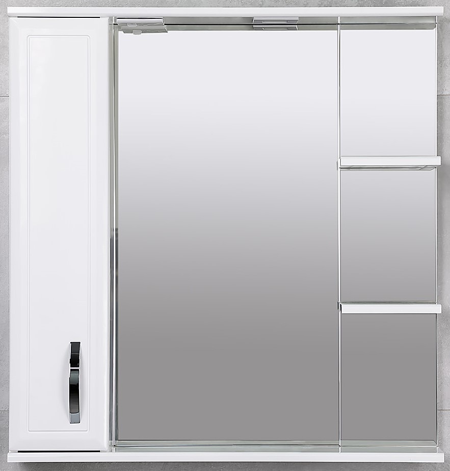 Шкаф с зеркалом Bayro Allure 800x750 L White (104836)