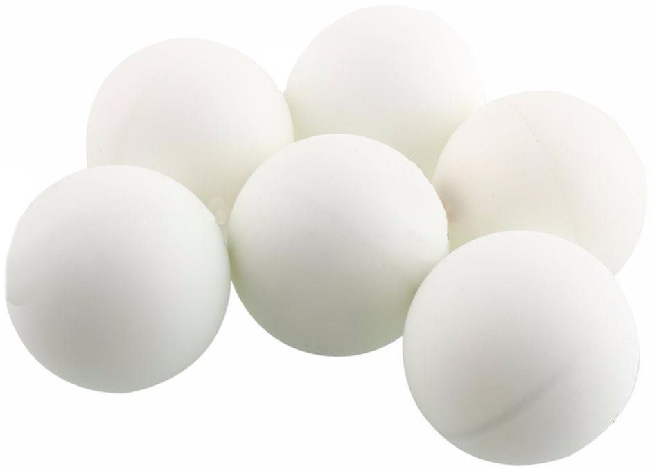 Minge pentru tenis de masă Enero Tennis Ball 6pcs White