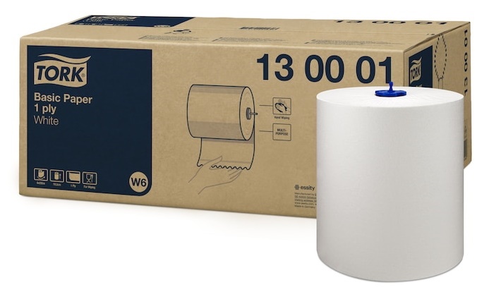 Бумага для диспенсеров Tork Basic W6 White (130001)
