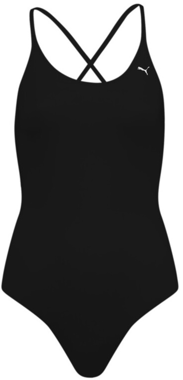Costum de baie Puma Swim Women V-Neck Crossback Swimsuit 1P Black S (100001634200)