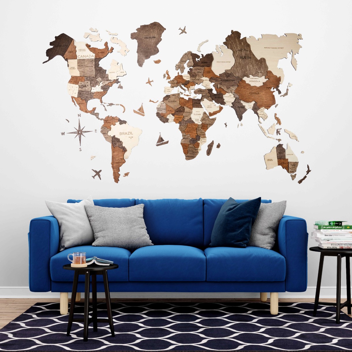 Panou decorativ UberHaus 3D Lemn Multicolor L 1500x900mm