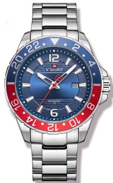 Наручные часы NaviForce 9192 Silver/Blue/Red