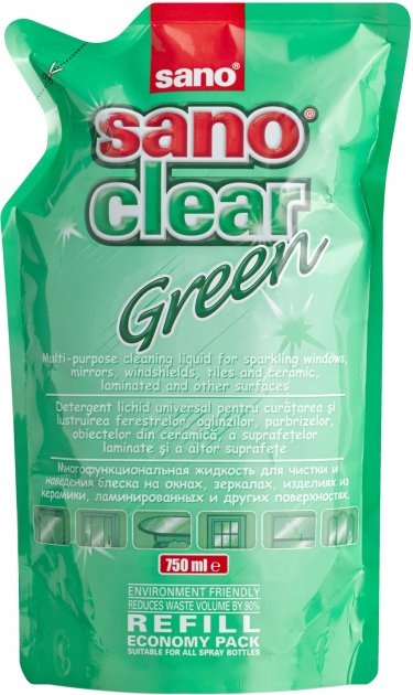Средство для стекла Sano Clear Green 750ml (990573)