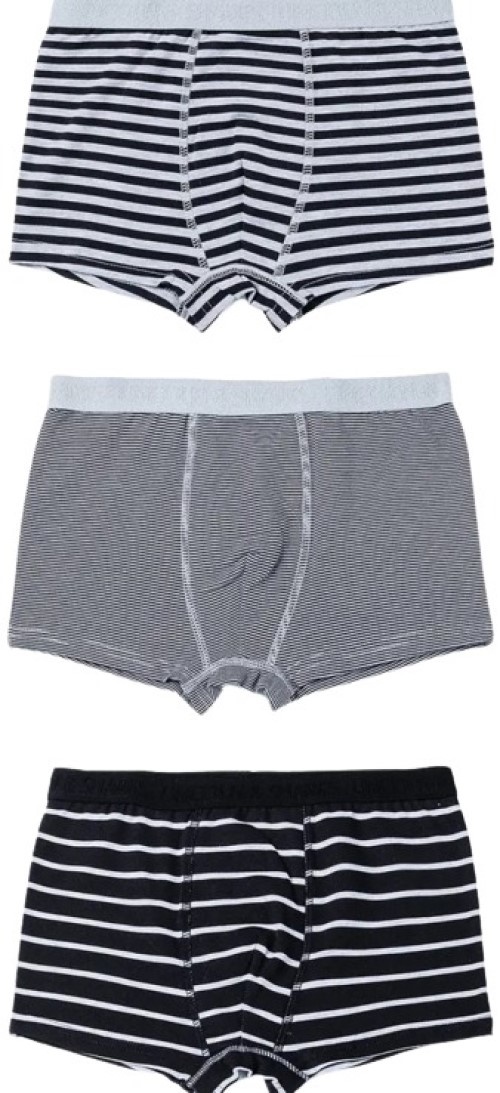 Chiloți pentru copii 5.10.15 2W4111 Black/Gray 158-164cm 3pcs