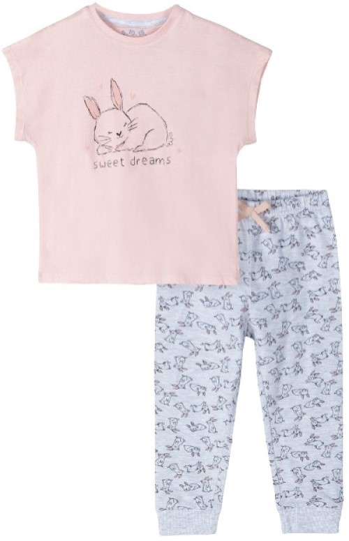 Pijama pentru copii 5.10.15 3W4210 Pink/Grey 122-128cm