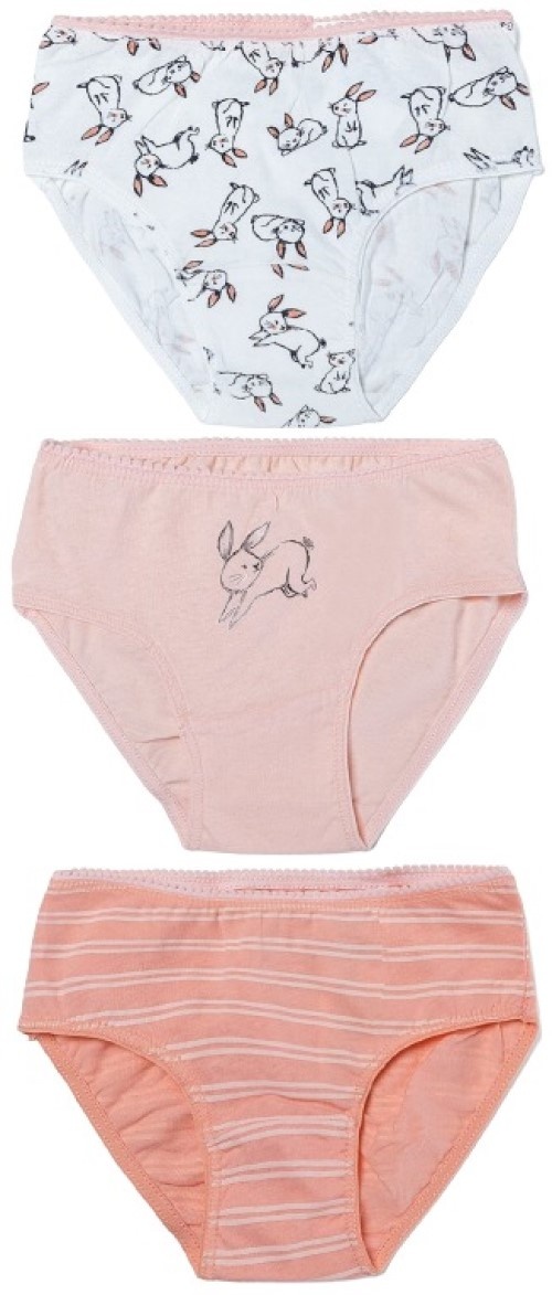 Chiloți pentru copii 5.10.15 3W4211 Pink/White 110-116cm 3pcs