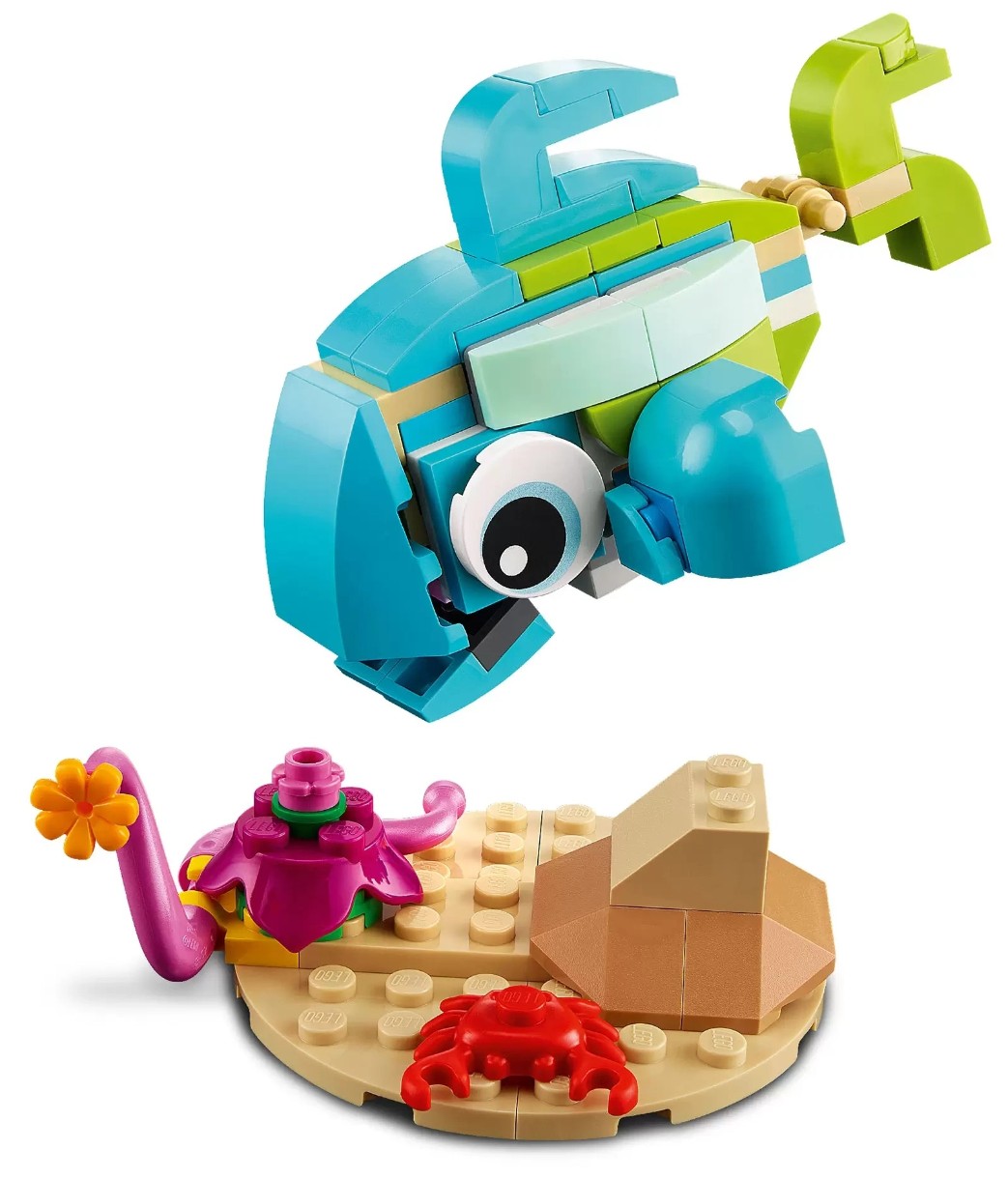 Set de construcție Lego Creator: Dolphin and Turtle (31128)