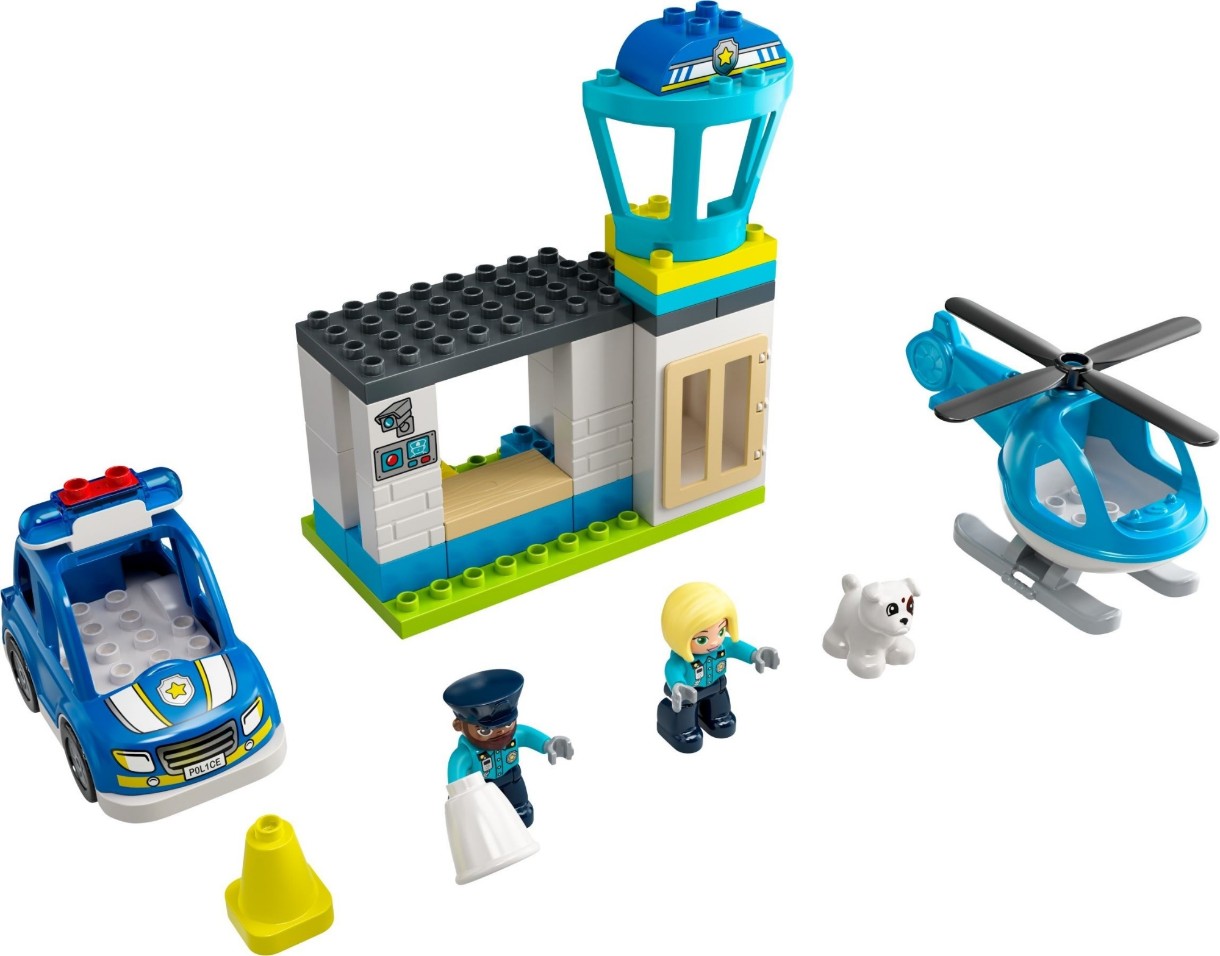 Set de construcție Lego Duplo: Police Station & Helicopter (10959)