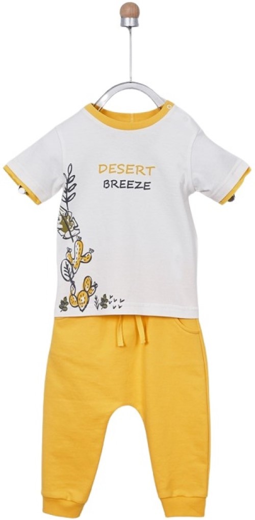 Costum pentru bebeluși Panço 2011BB17017 White/Yellow 56-62cm