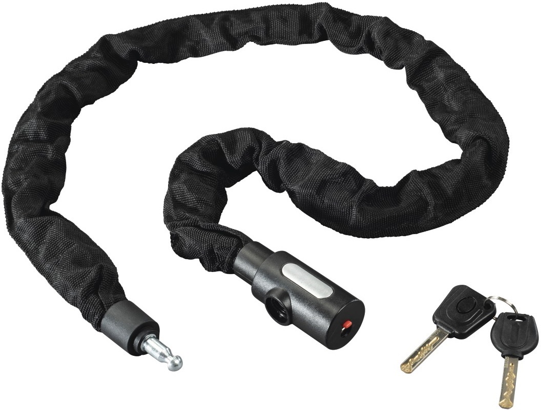Blocare biciclete Hama Bike Chain Lock with Illuminated Key 120 cm Black (178116)