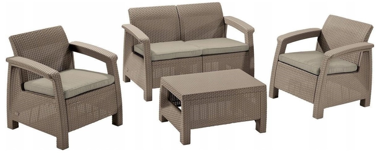 Набор садовой мебели Keter Corfu Set Cappuccino/Sand (227640) - купить ...