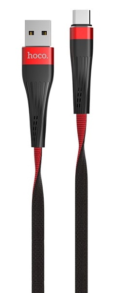 Cablu USB Hoco U39 Slender Type-C Red/Black
