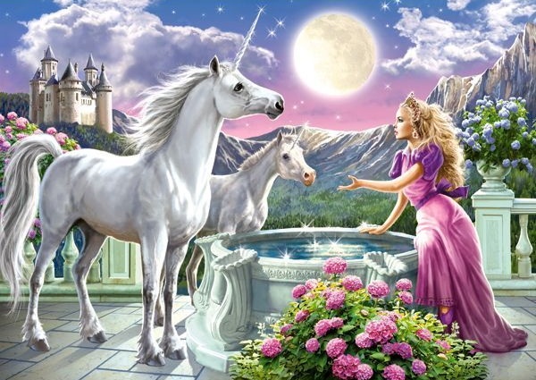 Puzzle Castorland 120 Midi Princess and her Unicorns (B-13098)