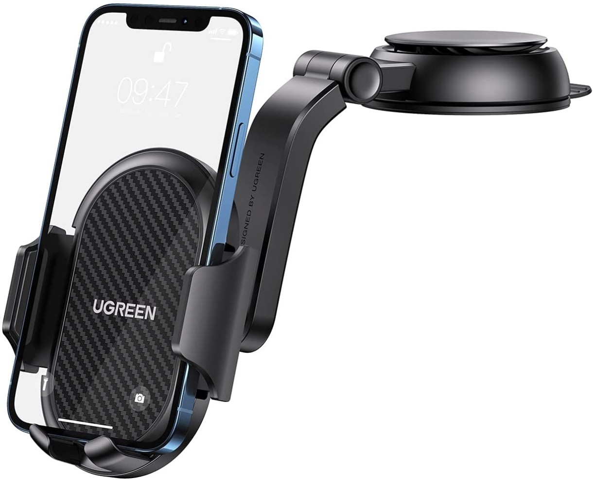Автодержатель Ugreen Waterfall-Shaped Suction Cup Phone Mount Black (20473)
