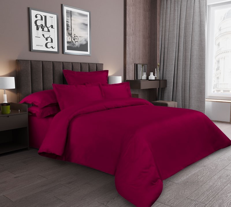Постельное бельё Cottony Satin De Lux Granat 2 (86450)
