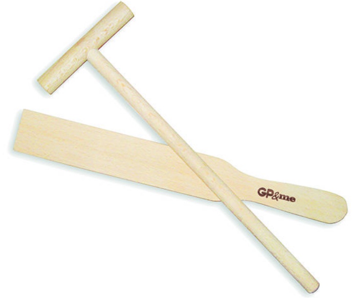 Set de lopatele din lemn pentru clatite Ghidini Gp & Me 23cm (45212) 2pcs