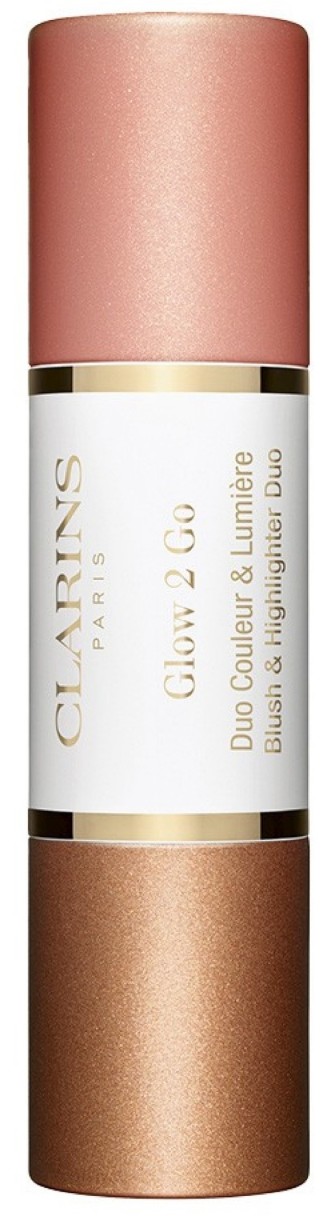Blush și iluminator pentru față Clarins Glow 2 Go Blush & Highlighter 02