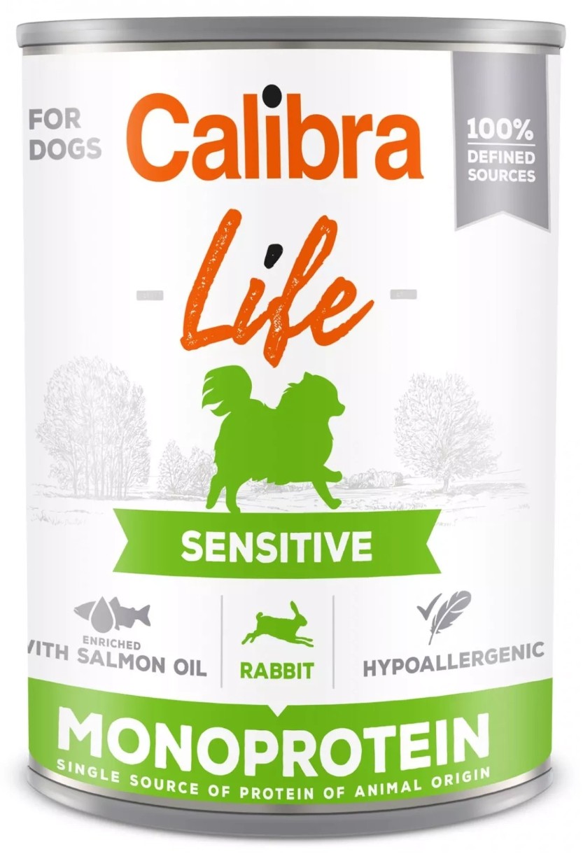 Влажный корм для собак Calibra Life Adult Sensitive Rabbit 400g