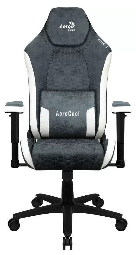 Scaun gaming Aerocool Crown AeroSuede Steel Blue