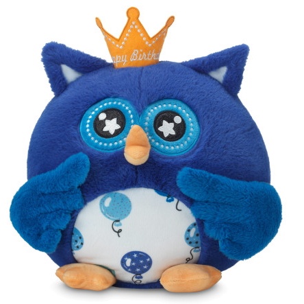 Jucărie de pluș Dormeo Emotion Mini Owl Happy Birdthday Blue