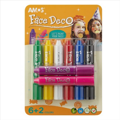 Мелки для лица Amos Face Deco 8 Colors (FD5B8)