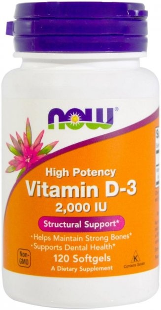 Vitamine NOW Vitamin D-3 2000 IU 120cap