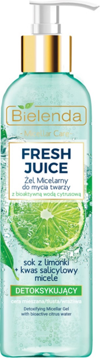 Очищающее средство для лица Bielenda Fresh Juice Micellar Gel Lime 190g
