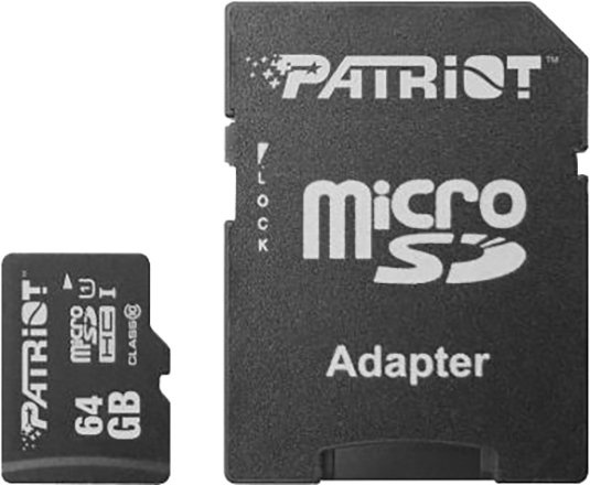 Сard de memorie Patriot 64Gb LX Series Class10 U1 UHS-I + SD adapter (PSF64GMCSDXC10)  