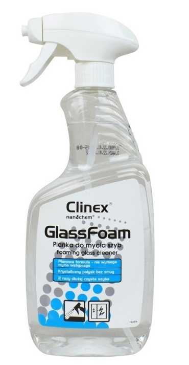Профессиональное чистящее средство для мытья окон Clinex Glass Foam 650ml