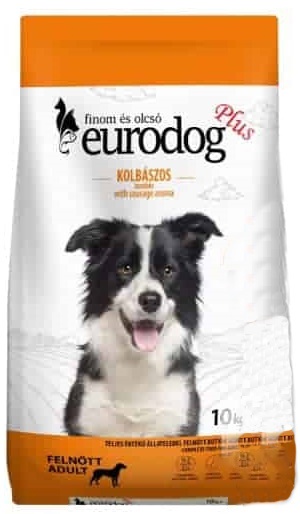 Hrană uscată pentru câini Eurodog Plus Adult Kolbaszos 10kg