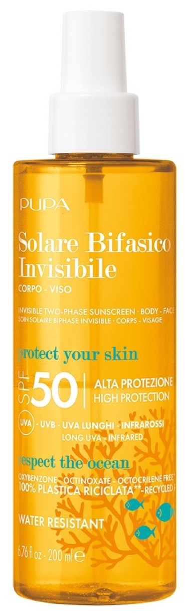 Солнцезащитный лосьон Pupa Solaire Biphase Invisible SPF50 200ml
