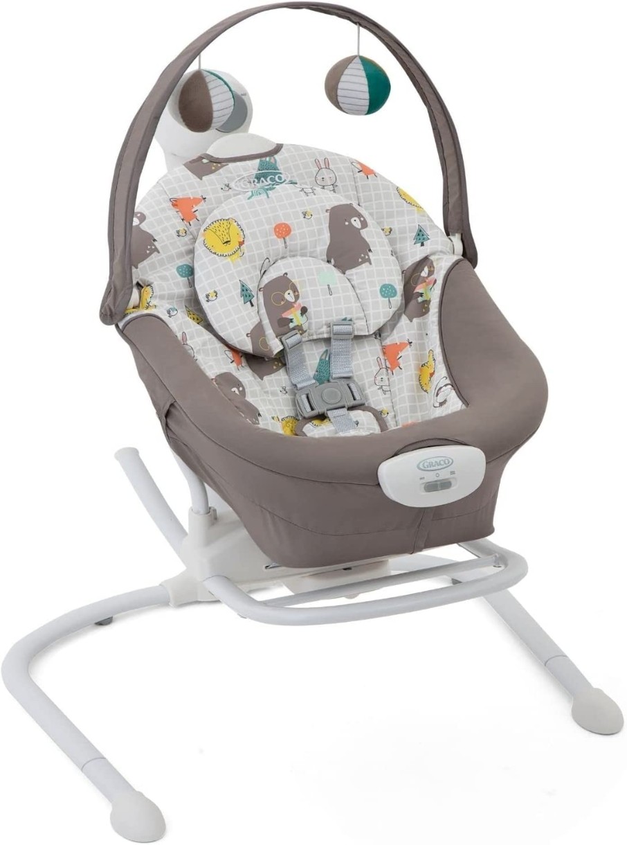 Детский шезлонг Graco 2in1 Duet Sway Bear Tales