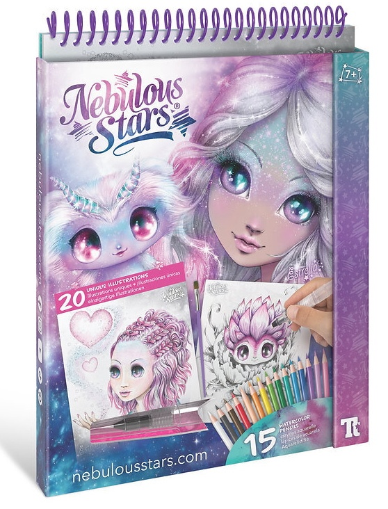 Carte de colorat pentru copii Nebulous Stars Watercoloring Book Set (11133)