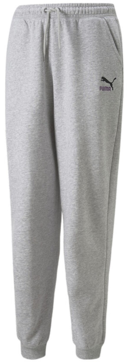 Детские спортивные штаны Puma Classics Grl Relaxed Jogger Fl Cl G Light Gray Heather 128