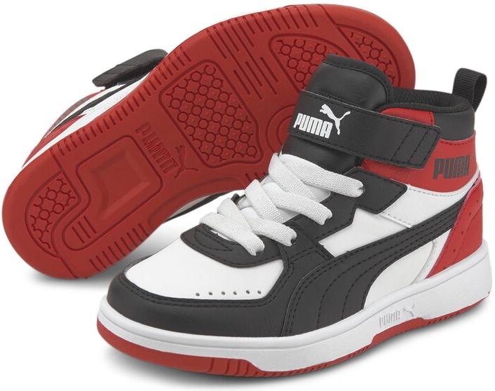 Ботинки детские Puma Rebound Joy Ac Ps Puma White/Black/High Risk Red 27.5