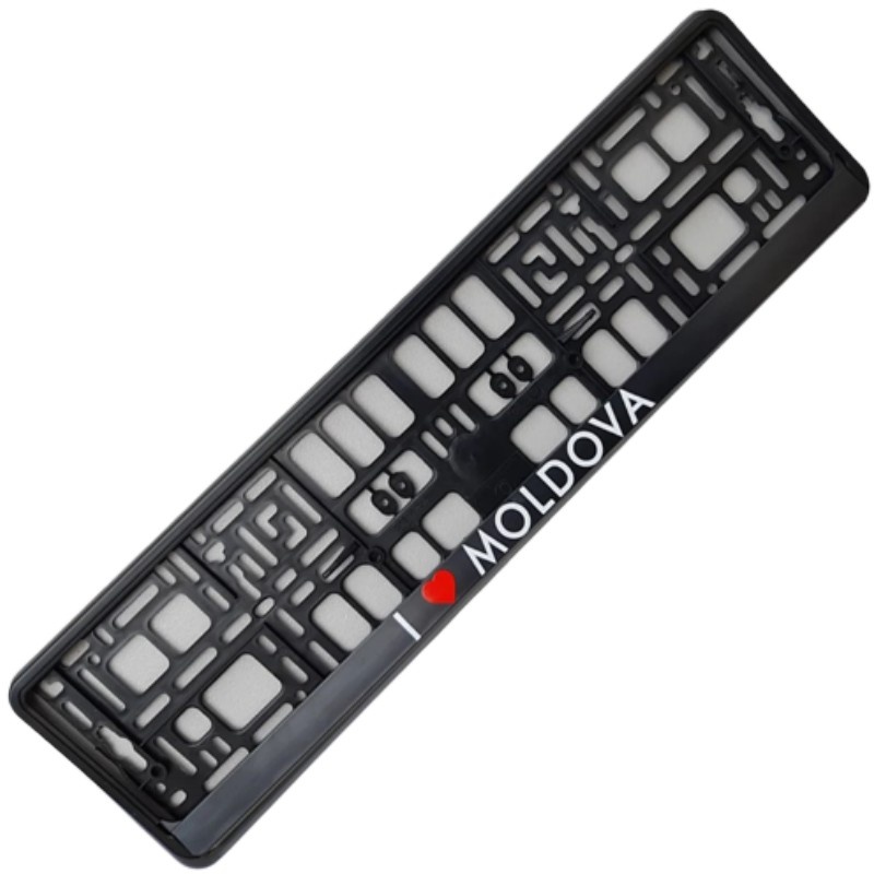 Рамка для номерного знака Automotiv TIP 1 Standart 2pcs I love Moldova