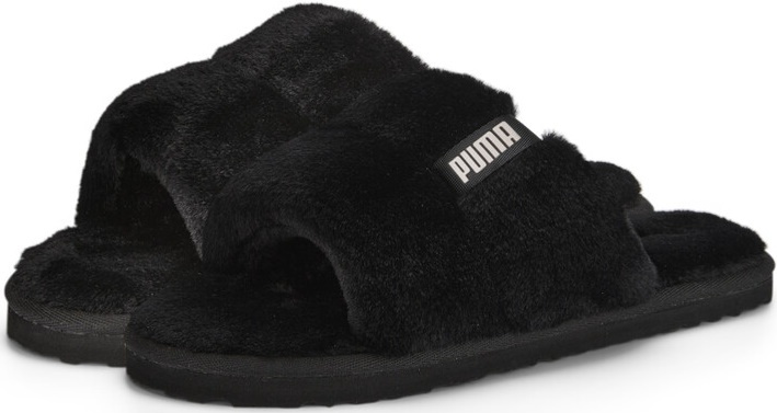Комнатные тапочки женские Puma Fluff Solo Puma Black/Island Pink 37