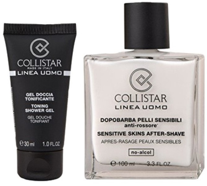 Подарочный набор Collistar Sensitive Skins After-Shave Balm 100ml + Toning Shower Gel 30ml