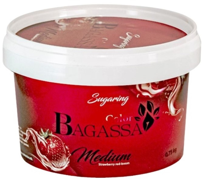 Паста для шугаринга Bagassa Color Medium Strawberry Red-Boom 0.75kg