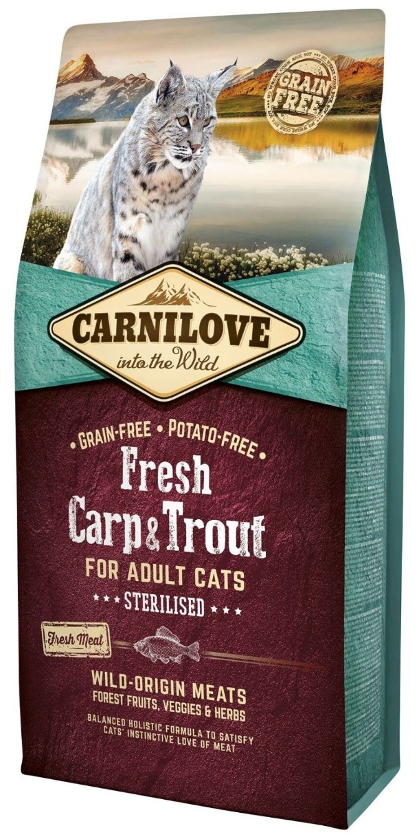 Hrană uscată pentru pisici Carnilove Adult Cats Fresh Carp & Trout 2kg