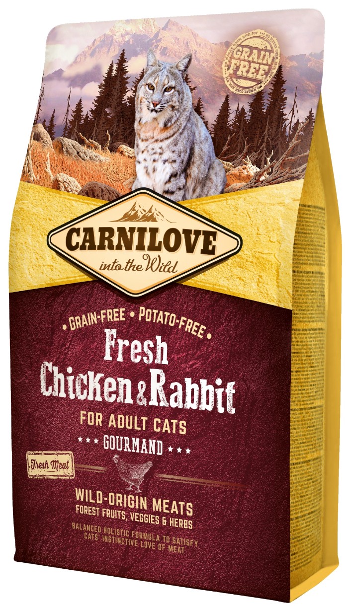 Hrană uscată pentru pisici Carnilove Adult Cats Fresh Chicken & Rabbit 6kg