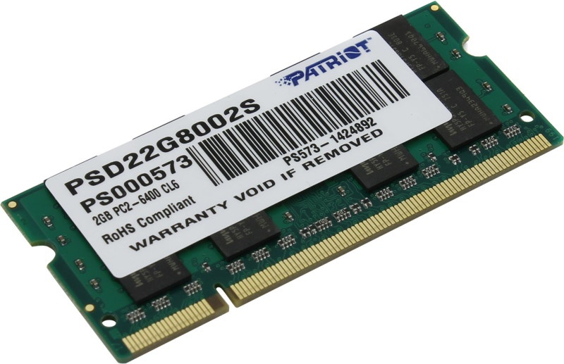 Memorie Patriot Signature Line 2Gb DDR2-800MHz SODIMM (PSD22G8002S)  