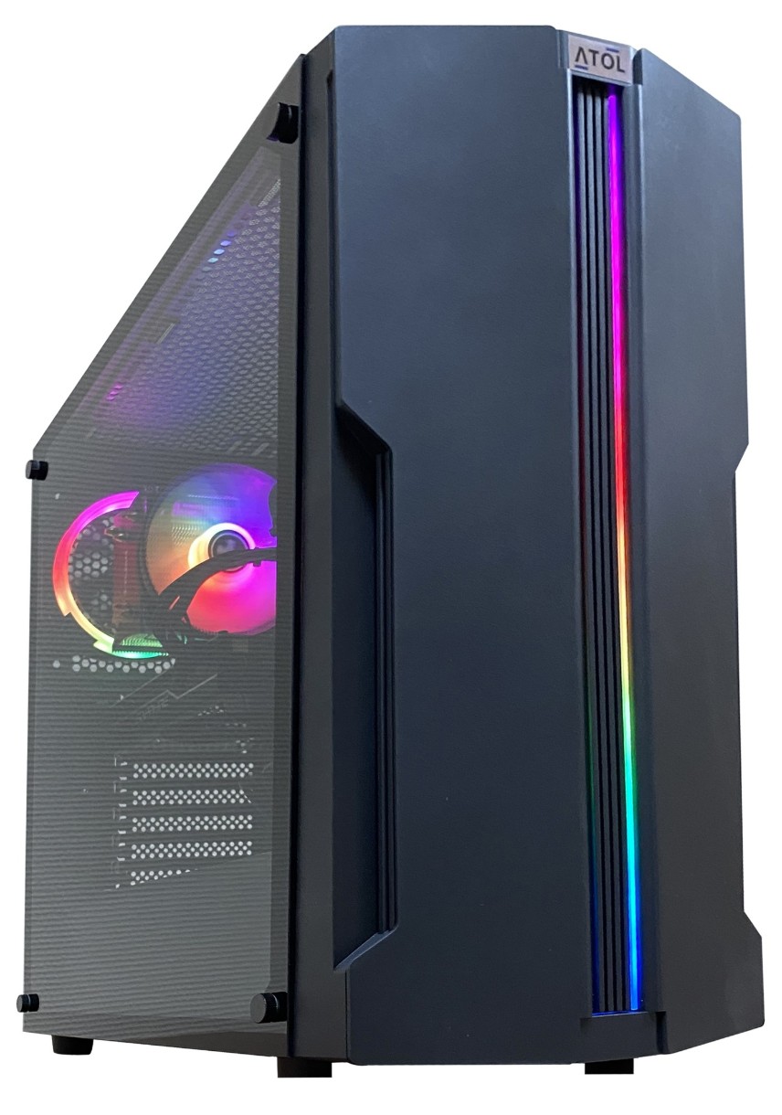 Sistem Desktop Atol PC1068MP Gamer (R3 4100 16Gb 256Gb+1Tb RX570 4Gb Linux)