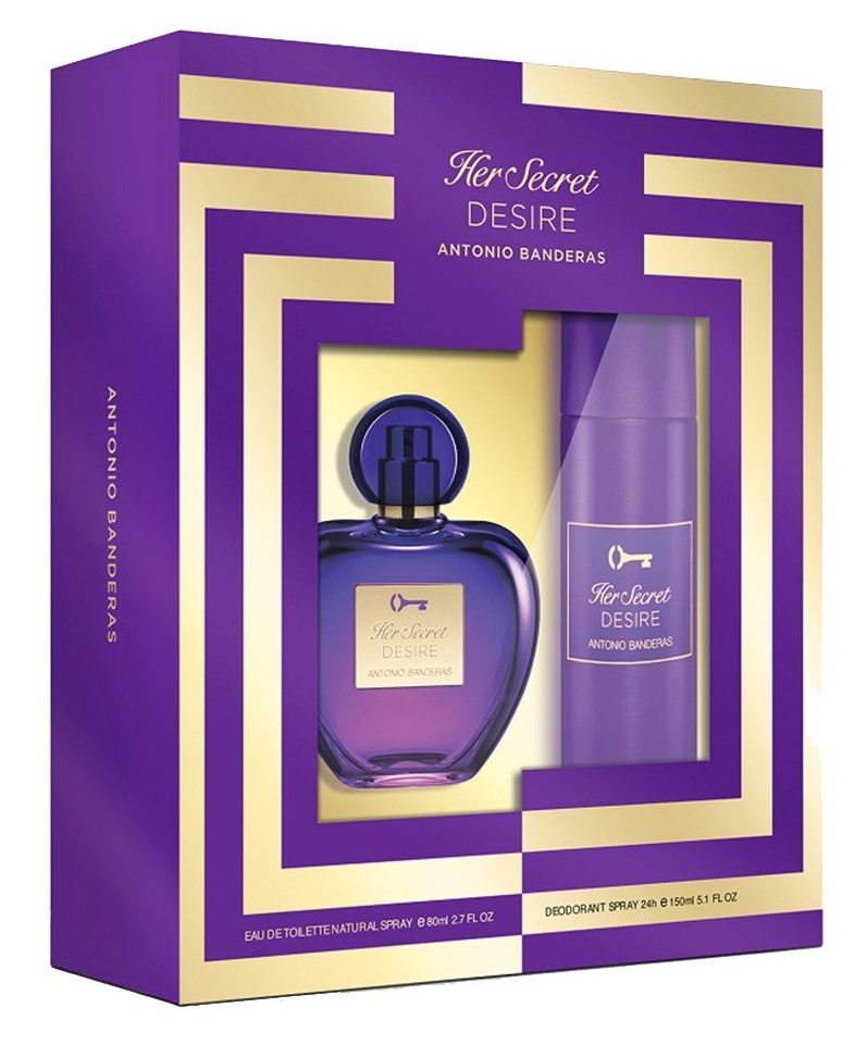 Set de parfumuri pentru ea Antonio Banderas Her Secret Desire EDT 80ml + Deo Spray 150ml