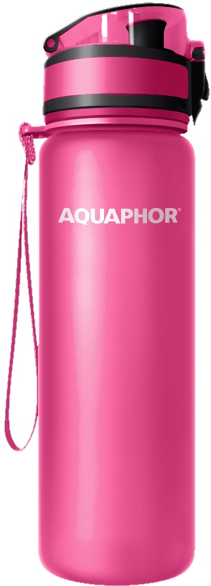 Sticlă pentru apă Aquaphor City Pink 0.5L