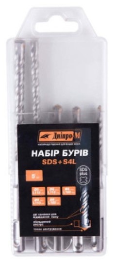 Сверло Dnipro-M SDS + S4L (6.8-160mm) 5pcs